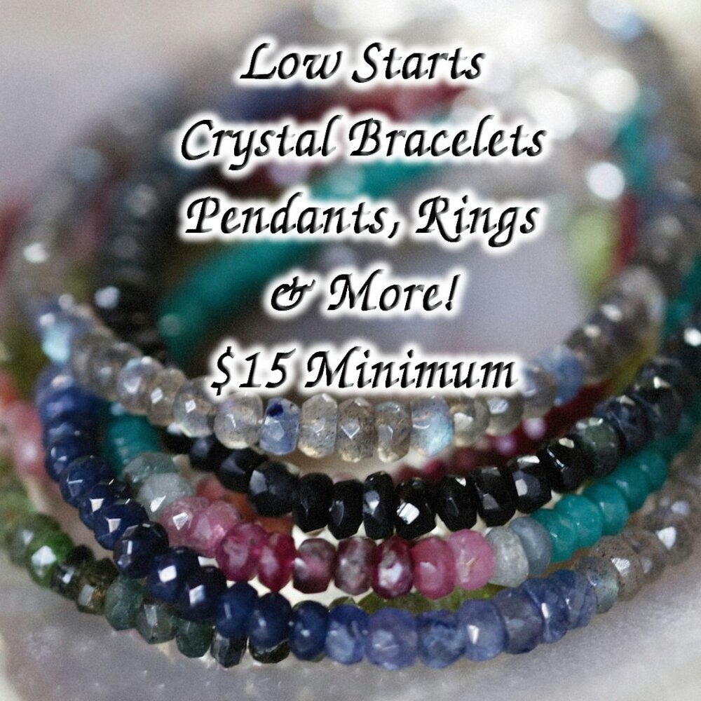 Low Starts! Crystal Bracelets, Pendants & More! Free Gift for Buyers!